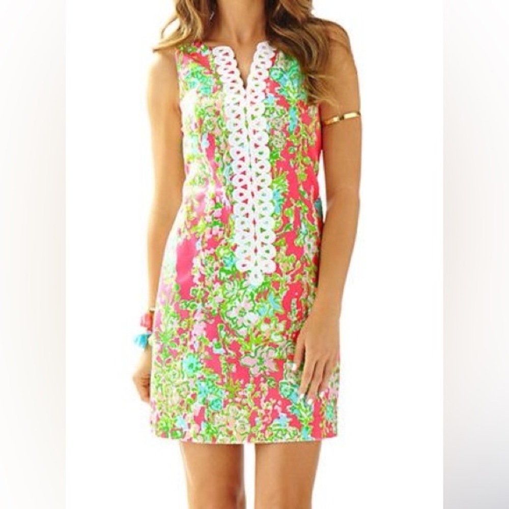Lilly Pulitzer Pink and Green Floral Dress